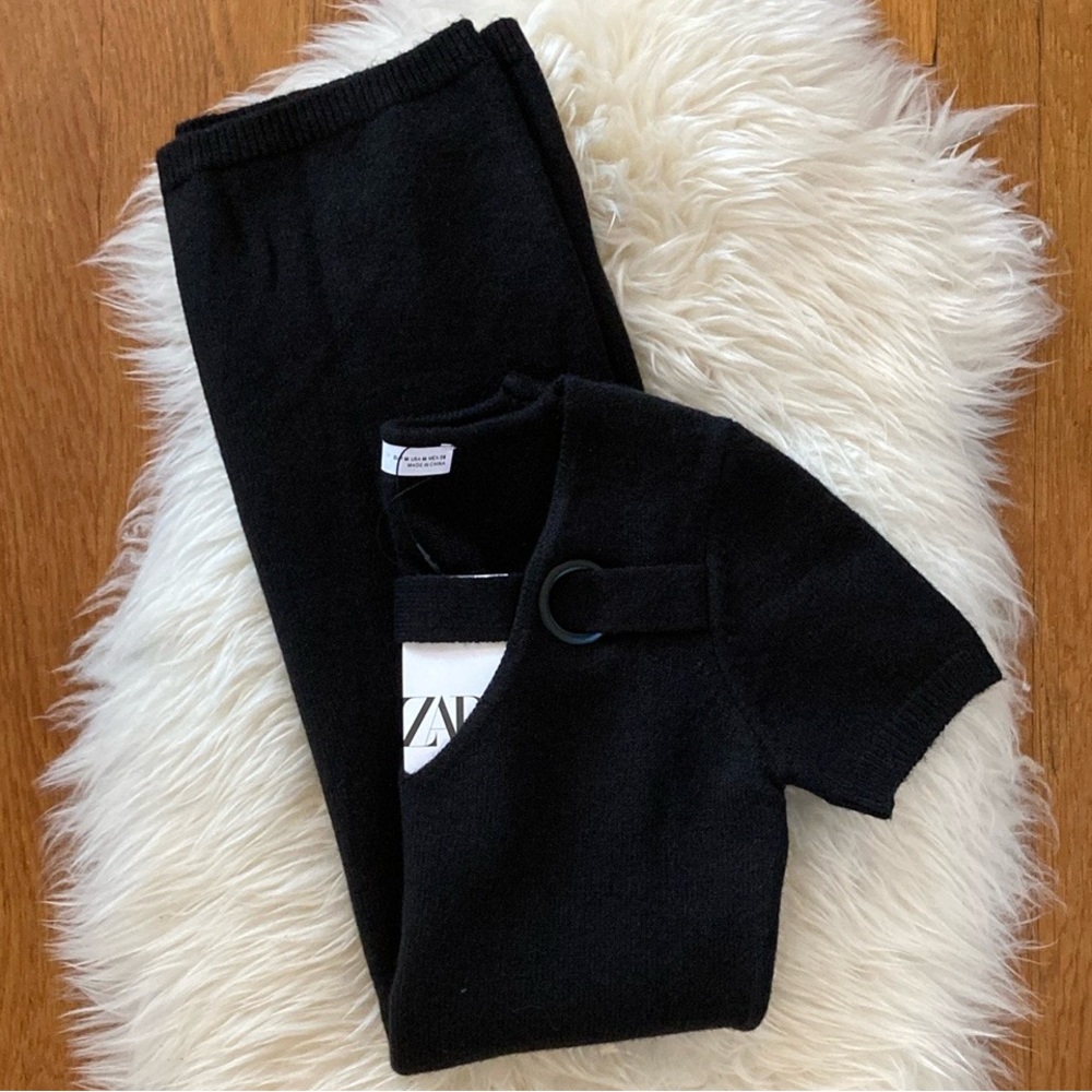 Zara Wool-Blend Knit Mini Dress